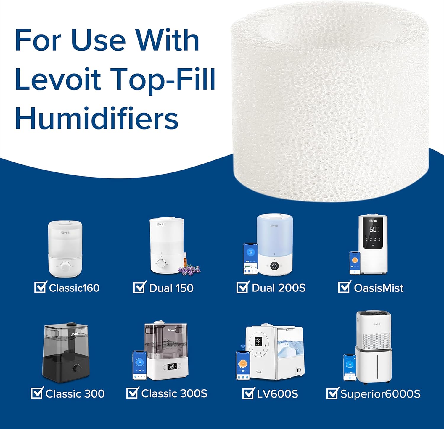 Levoit Humidifier Replacement Filters (10-Pack) - Image 3